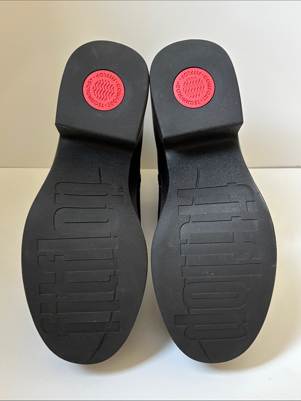 Fitflop Black PLATFFORMS Leather Heeled Ankle Boots Size US 9 / EU 41. - Picture 10 of 11